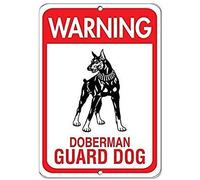 Lotusworld - Señal de Advertencia de Doberman Guard Dog Pet Animal Sign de 8 x 12 Pulgadas