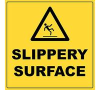 Lotusworld Señal de Advertencia de Superficie resbaladiza con símbolo de Metal de Aluminio y señal de Advertencia de Seguridad de Metal de 12 x 12 Pulgadas