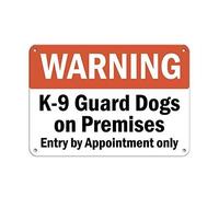 Lotusworld Señal de Advertencia K-9 Guardia Perros en Las instalaciones Entry by Appointment Only Metal Sign