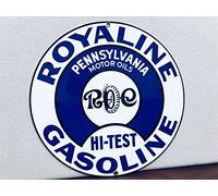 Lotusworld - Señal Redonda con Texto en inglés Royaline Pensilvania Oil Gas Garage Man Cave Vintage Rep Rare Rare 12x12