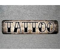 Lotusworld Tattoo Shop Parlor Studio modificación del Cuerpo del Estudio Flash Artista entintado Metal Cartel Callejero de 4 x 16 Pulgadas