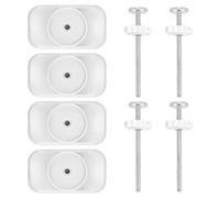 Lotvic Kit de extensión de puerta de bebé de 8 piezas, 4 protectores de pared para puerta de bebé con 4 varillas roscadas para puerta de bebé montadas a presión para extensión de puerta de bebé,