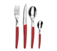 Lou Laguiole 2532RDM000C40 Montana - Cubertería (24 unidades, para 6 personas), color rojo