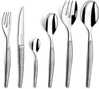 Lou Laguiole Cubertería de 50 piezas con cuchillos de carne Acero