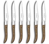 Lou Laguiole Estuche de 6 cuchillos carne Nogal