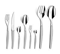 Lou Laguiole Jet Sablé - Cubertería de 74 piezas