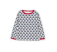 loud + proud Camiseta de Manga Larga con impresión de Caracol, Certificado Gots, Ultramarine, 110-116 Unisex niños