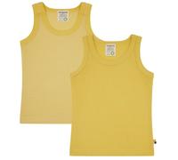 loud + proud Doppelpack, Feinripp, Bio Baumwolle und Gots Zertifiziert Camiseta, Dorado, 98-104 Unisex niños