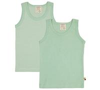 loud + proud Paquete Doble, Acanalado Fino, algodón orgánico y Certificado Gots Camiseta, Pistakchio, 110-116 Unisex niños