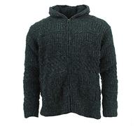 LOUDelephant Grosso Lana Multi Jersey Sudadera con Capucha, Carbón, S