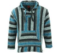 LoudElephant Sudadera Recycled Baja Jerga Hoodie Drug Rug Azul Gris