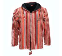 LOUDelephant Sudadera unisex Gheri de algodón con acabado suave cepillado - Chaqueta con cremallera y forro polar - Sudadera con capucha estilo boho hippie de festival con bolsillos de canguro