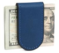 LOUEBICA Billetera magnética delgada de cuero con clip para dinero en efectivo para hombre, minimalista, tarjetero para hombres, Azul