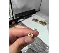 LOUEVIDO Juego surtido de tornillos para madera de cabeza Phillips M5 x 30 mm, chapados en zinc dorado, tamaños M4 y M5, acero, cabeza avellanada plana, 3 cajas de almacenamiento