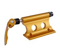 Loufy 1 horquilla delantera para bicicleta con liberación rápida, clip fijo, portaequipajes, coche, SUV, soporte de estacionamiento modificado (dorado)