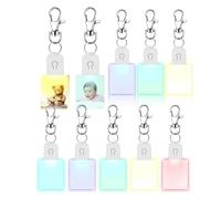 Loufy 10 llaveros de plástico rectangulares de acrílico para manualidades