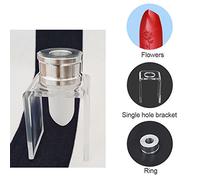 Loufy 3 pieza de tubo de llenado sencilla lapiz labial set 12.1mm DIY Flores anillo de aluminio molde de silicona soporte agujero sola herramienta lapiz labial simple conjunto