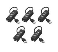Loufy 5 Piezas Hub USB Multi 2.0 Hub USB Splitter Adaptador de Corriente Alta Velocidad 4 Puertos en para PC Windows Accesorios de Computadora B
