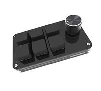 Loufy 6 teclas+1 perilla Teclado personalizado 6 teclas Programación macro personalizado Juego OSU con una sola mano Mini teclado mecánico negro