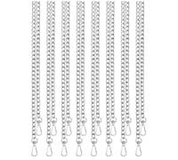 Loufy 8 cadenas para billeteras plateadas, 47 largas, de metal, para bolso de mano, para bolso de mano y bandolera