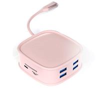 Loufy Adaptador de Hub USB 3.0 C 10 en 1 Tipo C una 4K Compatible con RJ45 LAN Ethernet Mulit USB Data 100W PD-Hub Splitter(A)