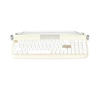 Loufy B309 Teclado InaláMbrico Retro Bluetooth para PortáTiles, Tabletas, TeléFonos, Modelos de Carga, Teclado PortáTil de Modo Dual, Amarillo Marfil