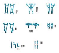 Loufy Brazo giratorio para 16207 16208 16209 16210 H16 mando a distancia coche piezas accesorios metal kit de actualización azul