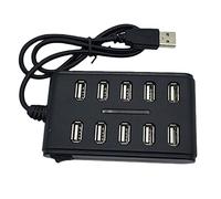 Loufy Cable de ExtensióN de Alta Velocidad de 10 Puertos Adaptador de Concentrador USB 2.0 para Dispositivo de Interfaz PCB de Computadora PortáTil