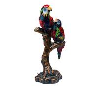 Loufy Estatua de loro de resina europea para decoración de mesa, adorno, accesorios, artículo de regalo para oficina en casa, decoración de paisaje, B, fácil instalación, fácil de usar