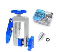 Loufy Freno de disco hidráulico 2 en 1 para bicicleta, aguja de aceite, herramientas, controlador, cable, conector de oliva, inserto, BH59, BH90, prensa de instalación, reutilizable A