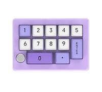 Loufy Interruptor mecánico intercambiable en caliente programable macro de 13 teclas 7 colores RGB luz Gaming Mini teclado púrpura