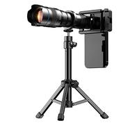 Loufy Lente de CáMara de TeléFono con Teleobjetivo Externo, Lente de TeléFono MóVil con Aumento óPtico de 36X con TríPode y Clip para TeléFono