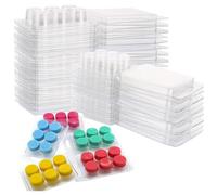 Loufy Paquete de 150 moldes de cera fundida con 6 cavidades, plástico vacío, forma redonda, cuadrado, redondo, duradero, fácil instalación