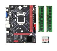Loufy Placa Base de Escritorio B85M VHL +CPU I3-2130 +2X DDR3 1600MHz 8G RAM LGA 1155 USB 3.0 SATA 3.0 Placa Base de Computadora