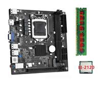 Loufy Placa Base de Escritorio ITX H61 +I3-2120 +1X DDR3 1600MHz 4G RAM CPU LGA 1155 Compatible con hasta 16GB de RAM Ranuras Tarjeta de Red de 100M
