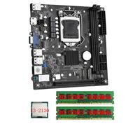Loufy Placa Base de Escritorio ITX H61 +I3-2130 +2X8G DDR3 1600MHz RAM CPU LGA 1155 Compatible con hasta 16GB de RAM Ranuras Tarjeta de Red de 100M