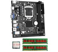Loufy Placa Base de Escritorio ITX H61 +I3-3220 +2X8G DDR3 1600MHz RAM CPU LGA 1155 Compatible con hasta 16GB de RAM Ranuras Tarjeta de Red de 100M