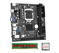 Loufy Placa Base de Escritorio ITX H61 +I3-3240 +1X8G DDR3 1600MHz RAM CPU LGA 1155 Compatible con hasta 16GB de RAM Ranuras Tarjeta de Red de 100M