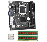 Loufy Placa Base de Escritorio ITX H61+I3-3240+2X8G DDR3 1600MHz RAM CPU LGA 1155 Compatible con hasta 16GB de RAM Ranuras Tarjeta de Red de 100M