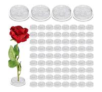 Loufy Portaagujas de plástico para flores, arreglo floral, decoraciones japonesas, herramientas de flores sólidas, arreglo floral, 4 piezas, fácil de usar