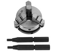 Loufy Portabrocas de torno K01 50 mini portabrocas de torno autocentrante de 3 mandíbulas herramienta de torno de madera