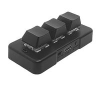 Loufy Teclado plástico negro MK321 Pro 3 teclas mini teclado para juegos de oficina multimedia teclado mecánico con cable