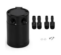 Loufy Universal Oil Catch Can Compact Baffled 2-Port Aluminum Reservoir Oil Catch Tank Tank Two Hole Breathable Kettle Replacement Parts Accessories