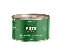 LOUIE Alimento húmedo para perros de pavo y arroz, 200 g, ingredientes 100% naturales, comida húmeda para perros, 95% carne de pavo, fuente natural de calcio, sin conservantes, pienso completo, UE