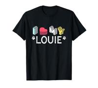 Louie Nombre de Perro Personalizado Louie Pet Lover Camiseta