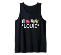 Louie Nombre de Perro Personalizado Louie Pet Lover Camiseta sin Mangas