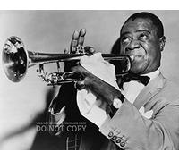 Louis Armstrong Photograph 8 X 10 Magnífico retrato de concierto en vivo de 1953 Trompeta de jazz de Nueva Orleans Legendario pionero de la música americana Foto rara, impresión artística de