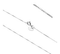 Louis Ciocchetti dal 1887 - Cadena de plata 925 fina y delgada, collar para mujer y hombre, collar de eslabones venecianos, ideal para colgantes, hecho en Italia, 45 cm, Plata, No es una piedra