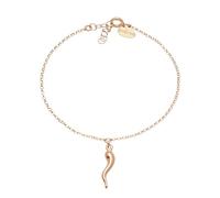 Louis Ciocchetti dal 1887 Pulsera de plata 925 con cuerno de la suerte - Ajustable para hombre y mujer - Símbolo de protección y suerte - Elegante idea regalo artesanal Made in Italy, Talla única