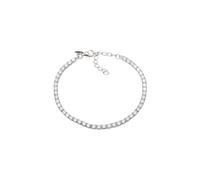 Louis Ciocchetti dal 1887 Pulsera de tenis de acero con circonitas 5A, joya elegante para mujer y hombre, medida ajustable 16 + 4 cm, hipoalergénica, idea regalo, 2mm, Acero inoxidable, No es una